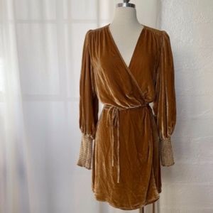 The Reformation Boheme velvet wrap Dress